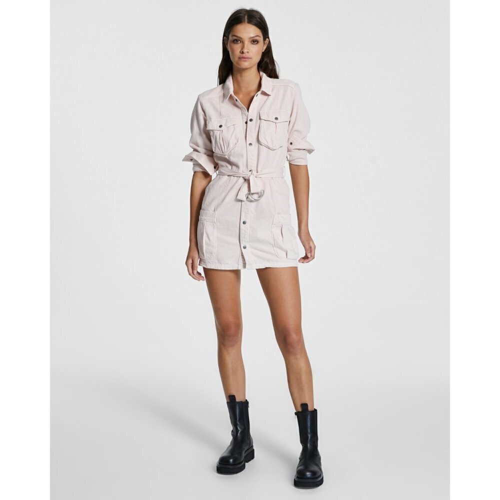 Ksubi Hazard Denim Boiler dress-Size Small- Color Pink‎